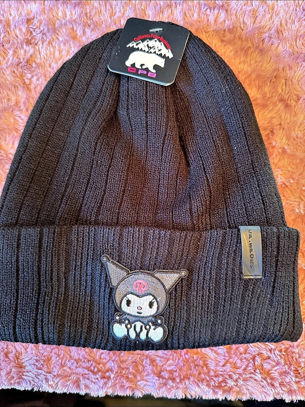 Sanrio Kuromi Black Knit Beanie NWT